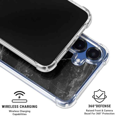 Crystal Black Galaxy S25 Clear Case